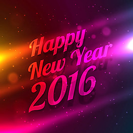 2016年新年賀卡矢量素材下載