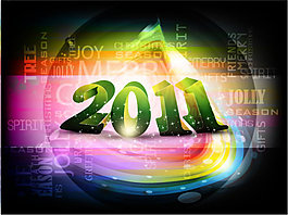 幻彩2011立體字矢量素材