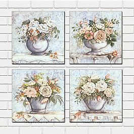 欧式花束油画