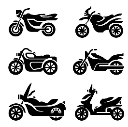 時尚摩托車剪影