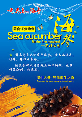 即食海参鲍鱼海报