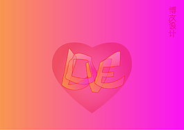 情人節love創意背景