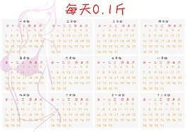 減肥日歷 海報