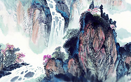 山水水墨画