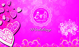 婚禮布置婚慶背景舞臺現場效果圖