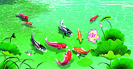 九龍魚圖