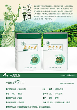 安吉白茶 茶葉詳情 分層模板 淘寶