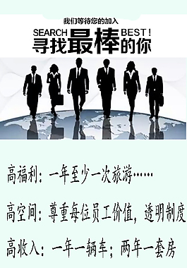 招聘海報素材