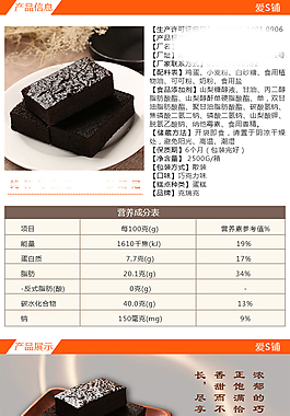 蛋糕詳情頁