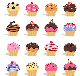 卡通紙杯蛋糕圖片