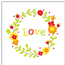 精美花圈設(shè)計 LOVE圖片
