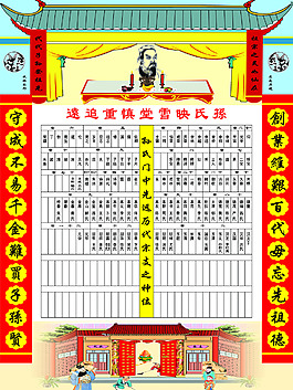 祖先 牌位圖 祖先軸
