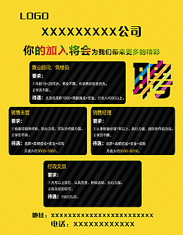 招聘海報