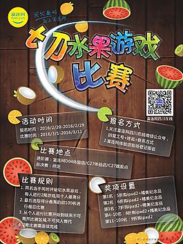 電競切水果比賽海報