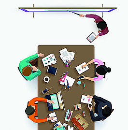 開會(huì)的商務(wù)人士設(shè)計(jì)圖片
