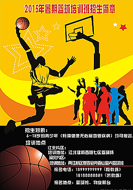 篮球培训海报图片