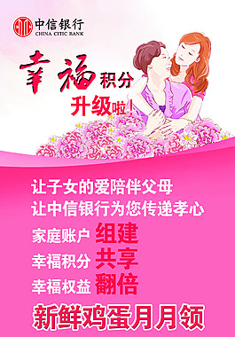 中信银行幸福积分展板