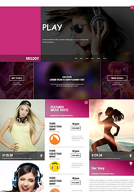 個性音樂俱樂部html5模板