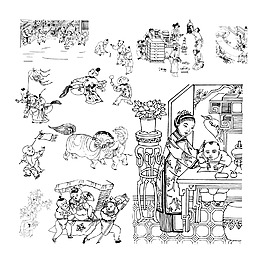 古代人物psd分層素材