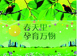 綠色背景