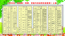 小學(xué)科學(xué)觀察、實驗與活動項目進度表