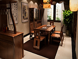 中式風格餐廳展示