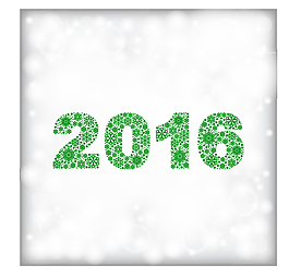 2016年綠色花紋藝術字