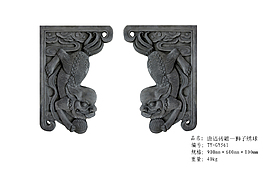 唐語(yǔ)仿古磚雕獅子繡球