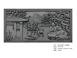 唐語磚雕大幅掛件童趣圖TY-GY601