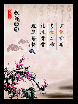 教师素质展板