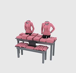 服飾展示臺3D模型設計