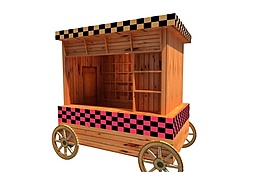 古代售賣車3D模型