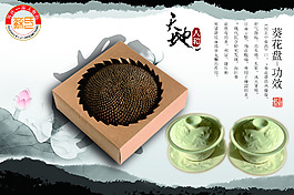 中國風 葵花盤 茶