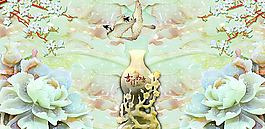 玉雕花瓶图片