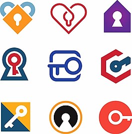 開鎖公司商標LOGO矢量