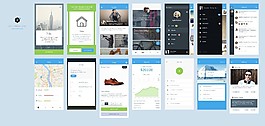 藍色風格APP設計