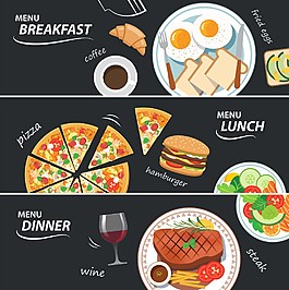 卡通食品矢量图