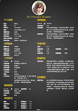 深灰個人簡歷