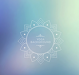 模糊瑜伽花纹背景矢量素材图片