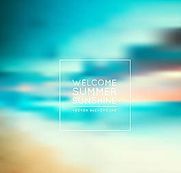 欢迎夏天海报矢量素材图片