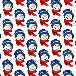 圣誕節(jié)可愛(ài)雪人平鋪背景素材