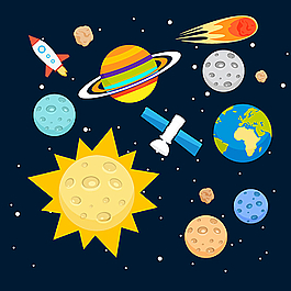 扁平化星球圖片