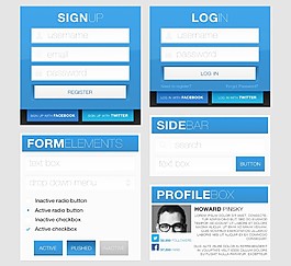 UI文件 扁平比ui設(shè)計(jì) ui 登錄表單