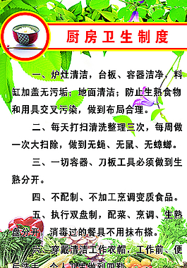 厨房卫生制度图片