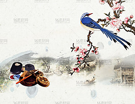 花鳥畫中國風