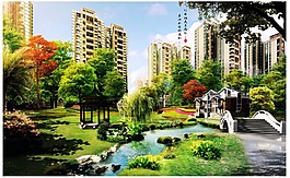 園林景觀PSD效果圖