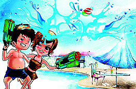 夏天海报图片