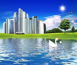 房地產建筑背景圖