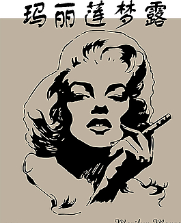 瑪麗蓮夢露 素描圖片