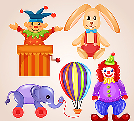 卡通玩具設計矢量素材圖片